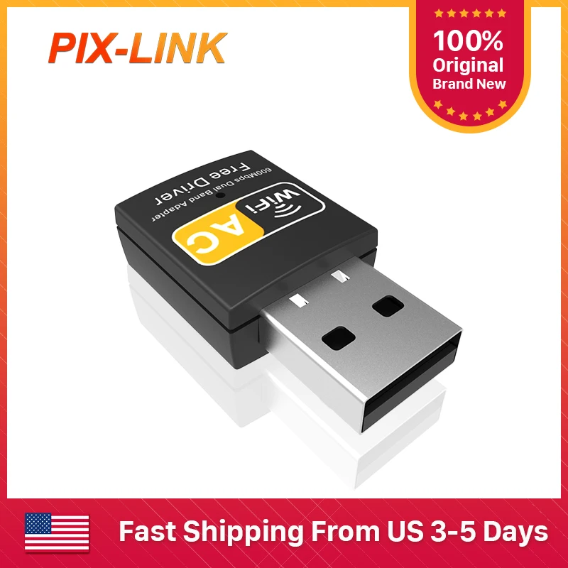 

Usb Wi-Fi адаптер, 600 Мбит/с, 2,4 ГГц + 5 ГГц