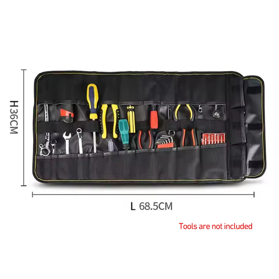 롤업 공구 가방 듀얼 사용 운반 및 보호 핸드 툴 가방 헤비 듀티 공구 정리함 대형 공구 롤업 파우치 WH047