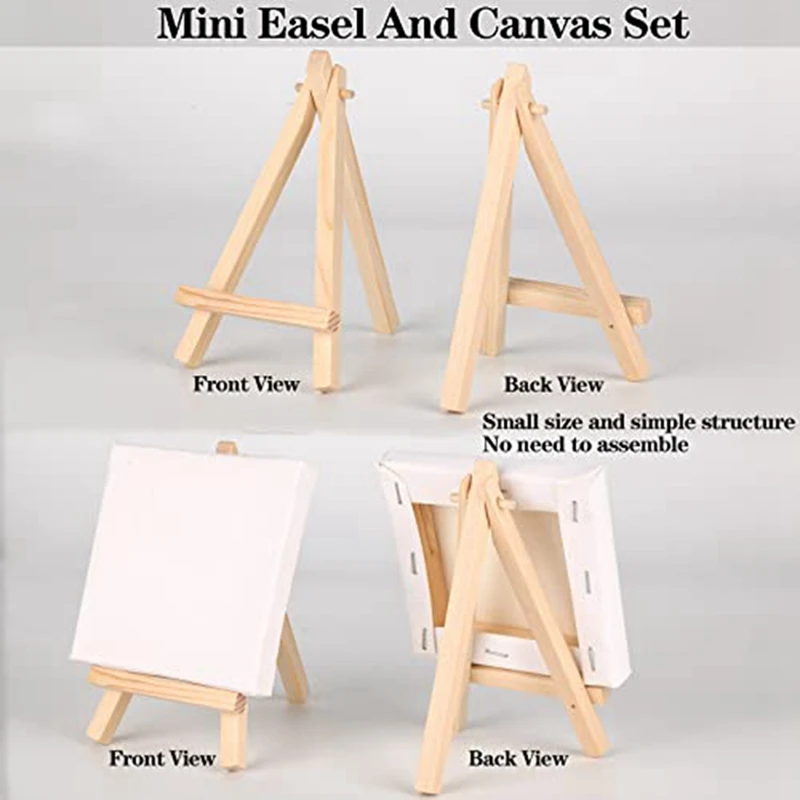 28 Pack Pre Drawn Canvas For Painting With Mini Watercolor Paint