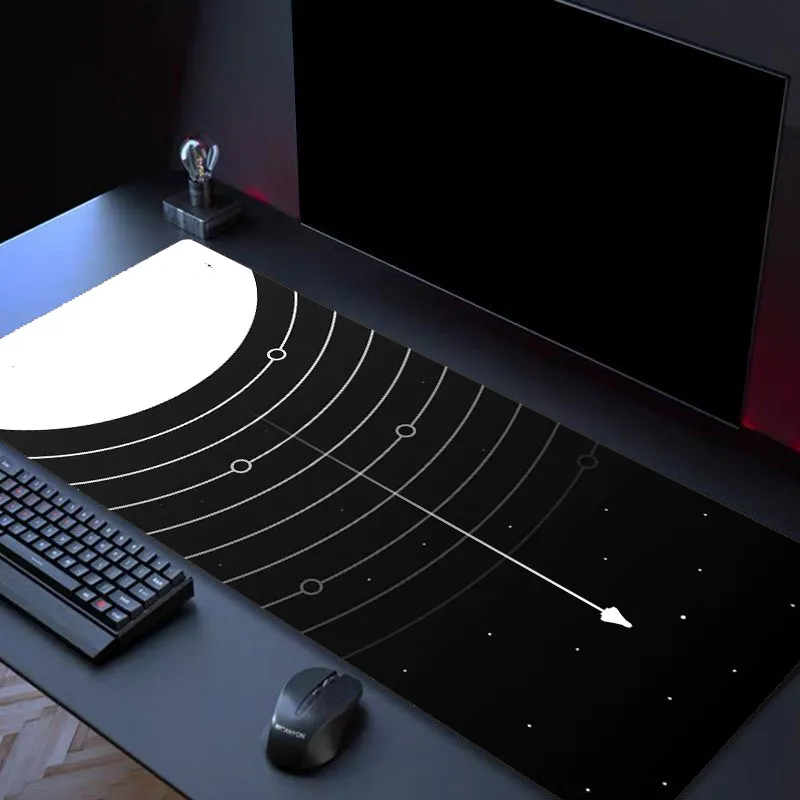Black Rubber XXL Mouse Pad Gamer Keyboard Pad