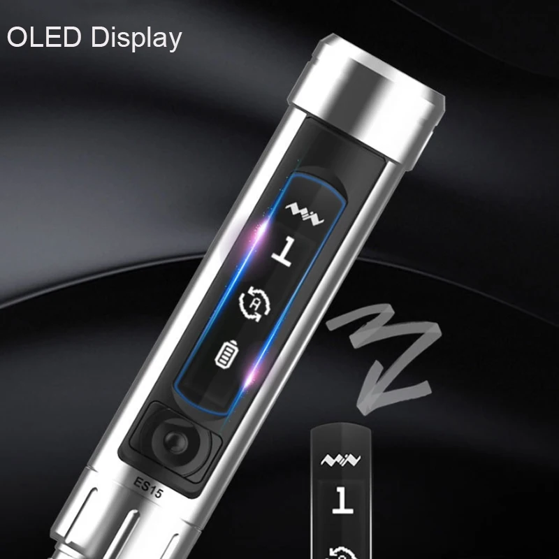 MINIWARE ES15S 지능형 모션 제어 전기 스크루 드라이버, USB 충전식 무선 스크루 드라이버, 4mm 비트 세트, LED 조명, 24 개