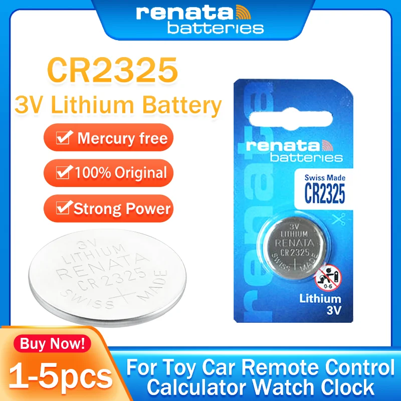 13pcs 100 Renata Cr2325 Cr 2325 Br2325 Ecr2325 3v Lithium Battery For