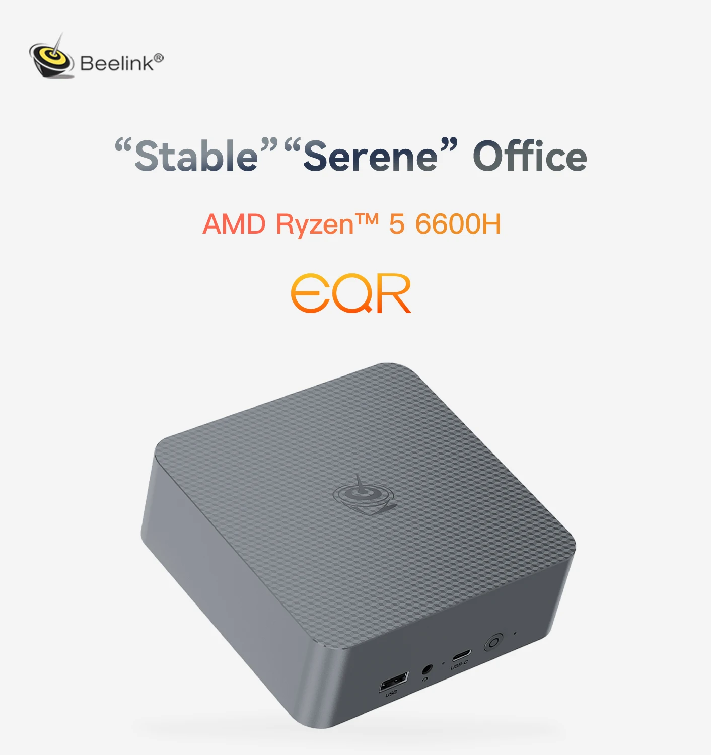 Beelink EQ ミニPC Windows 11 Pro DDR5 16GB Beelink Mini PC EQR6 AMD Ryzen 5 6600H SO-DIMM DDR5 4800MHz