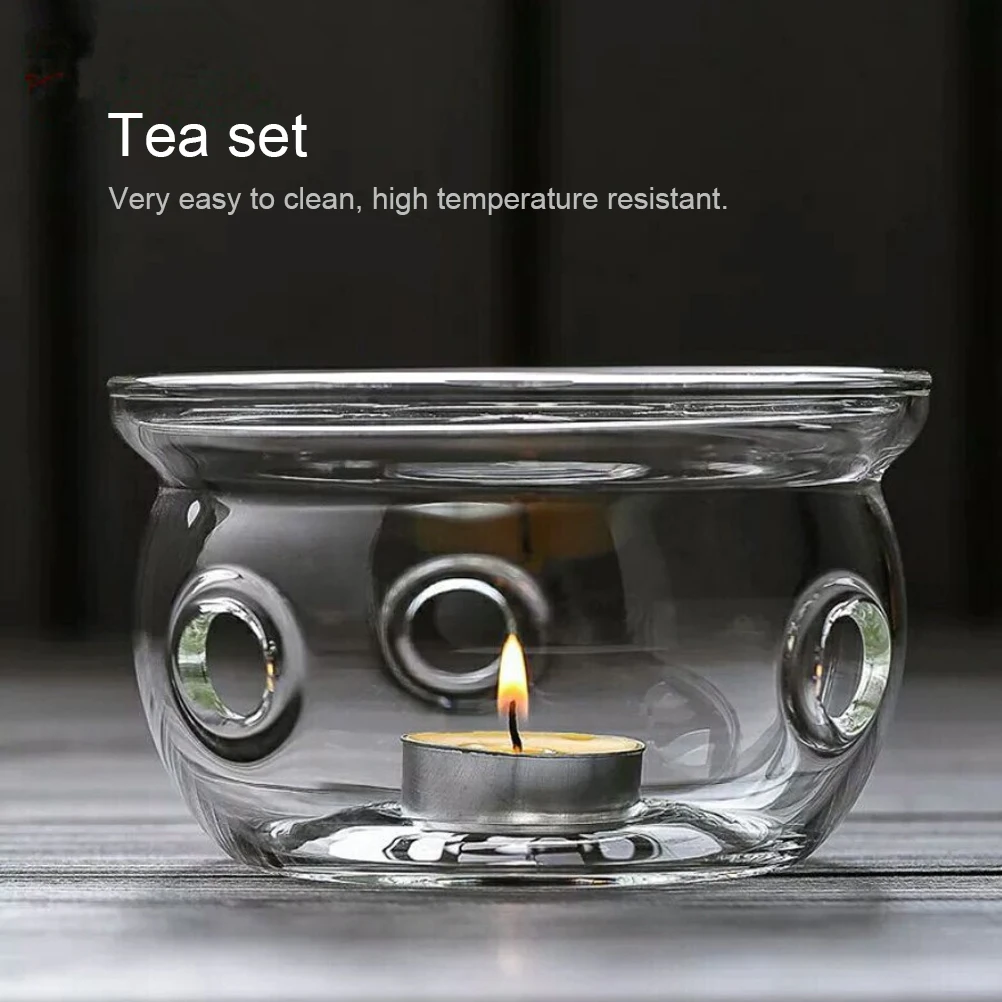 Tea Kettle Warmer Coffee Fits Most Teapots Candle Tray Tea Pot Holder Round Glass Tealight Stove Teapot Heater teapot warmers
