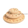 39 Slots Three Layers Essential Oil Storage Box Circle Wooden Case Aromatherapy Organizer Solid Wood Display Stand 2