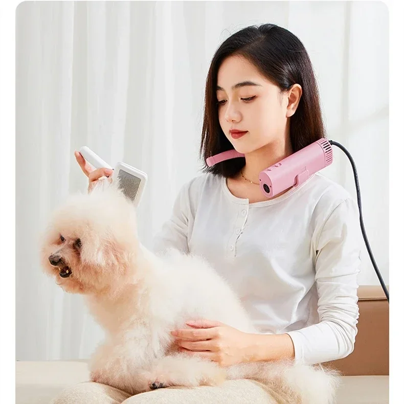 PET hair dryer, energy-saving, high-power, silent, neck-hanging portable beauty hair-pulling machine,beauty and silent