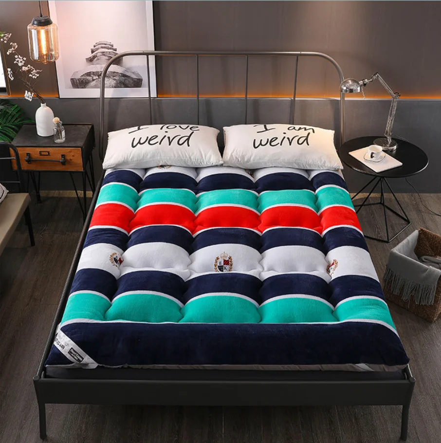 New Lamb Velvet Mattress Thickened Cushion Home Tatami Dormitory Single Student Dormitory Bed Sponge Double Bed Mattress