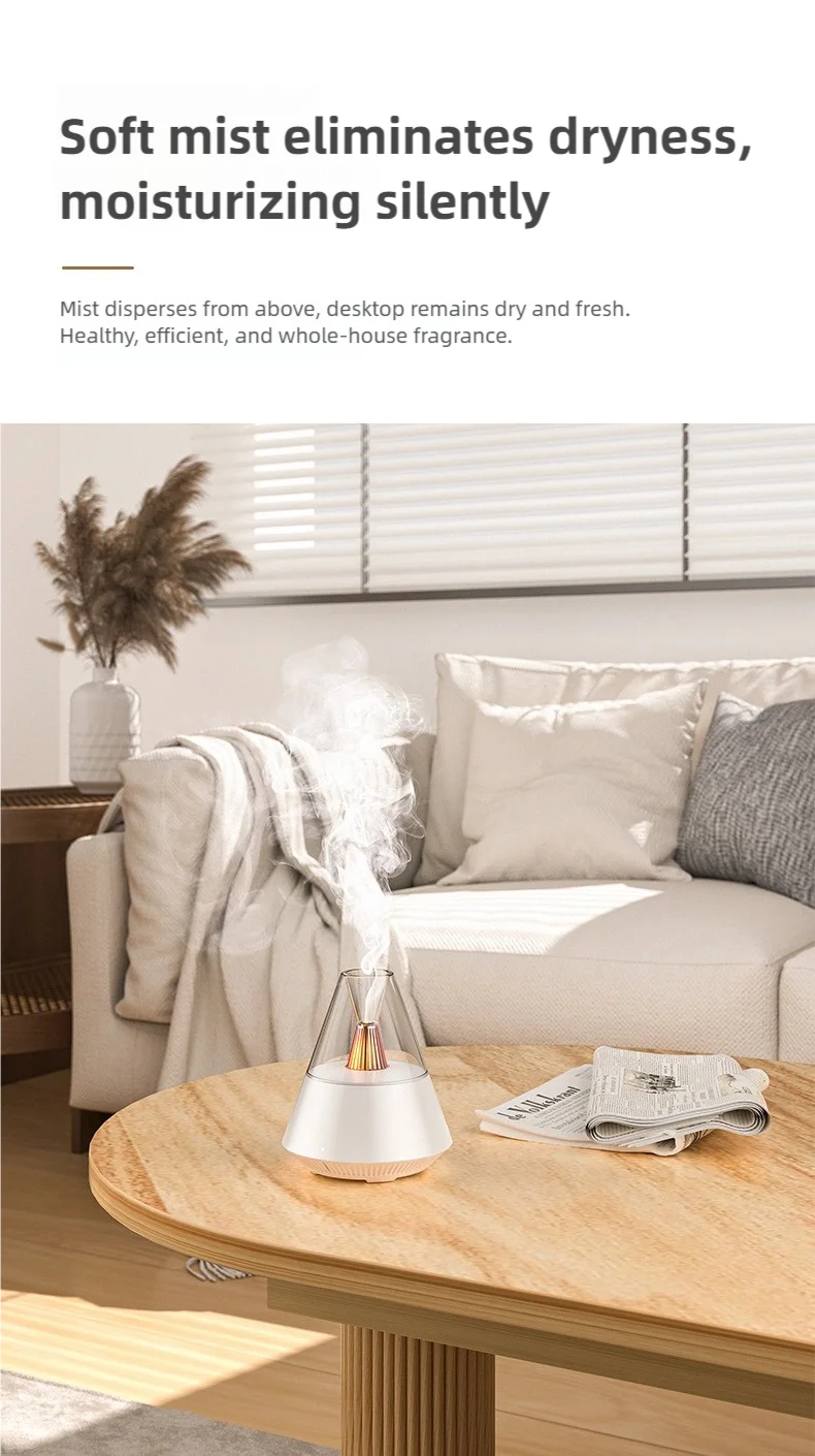 Description Picture 5 of itemAir humidifier with night light and remote control. USB-powered small spray humidifier for home and office air purification