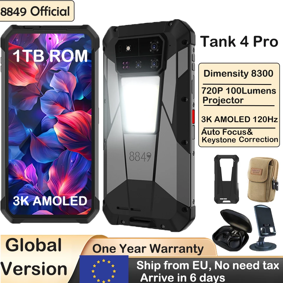 8849 Tank 4 Pro Unihertz 5G ラギッドプロジェクタースマートフォン