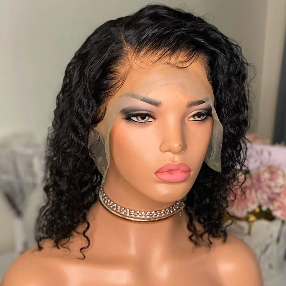 

Short Bob Wig Lace Front Human Hair Wigs For Women Pre Plucked Brazilian Hair 13x4 Deep Wave Frontal Wig 5x5 Hd Lace Closure Wig