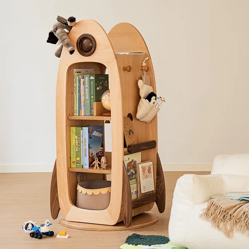 

Книжная полка LVBC с поворотом на 360 °, многоуровневый книжный шкаф, полка для хранения детей, полка для рисунков, книжная полка, подставка, домашняя мебель