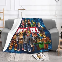 R-Robloxes Game Blanket Games Factory Flannel Funny Warm Throw Blankets for Home Spring Autumn 2
