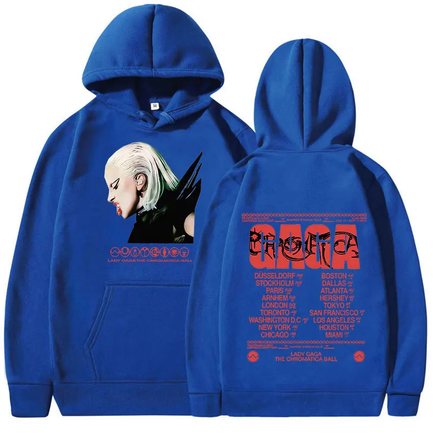 Singer Lady Gaga The Chromatica Ball Tour 2024 Hoodie Men