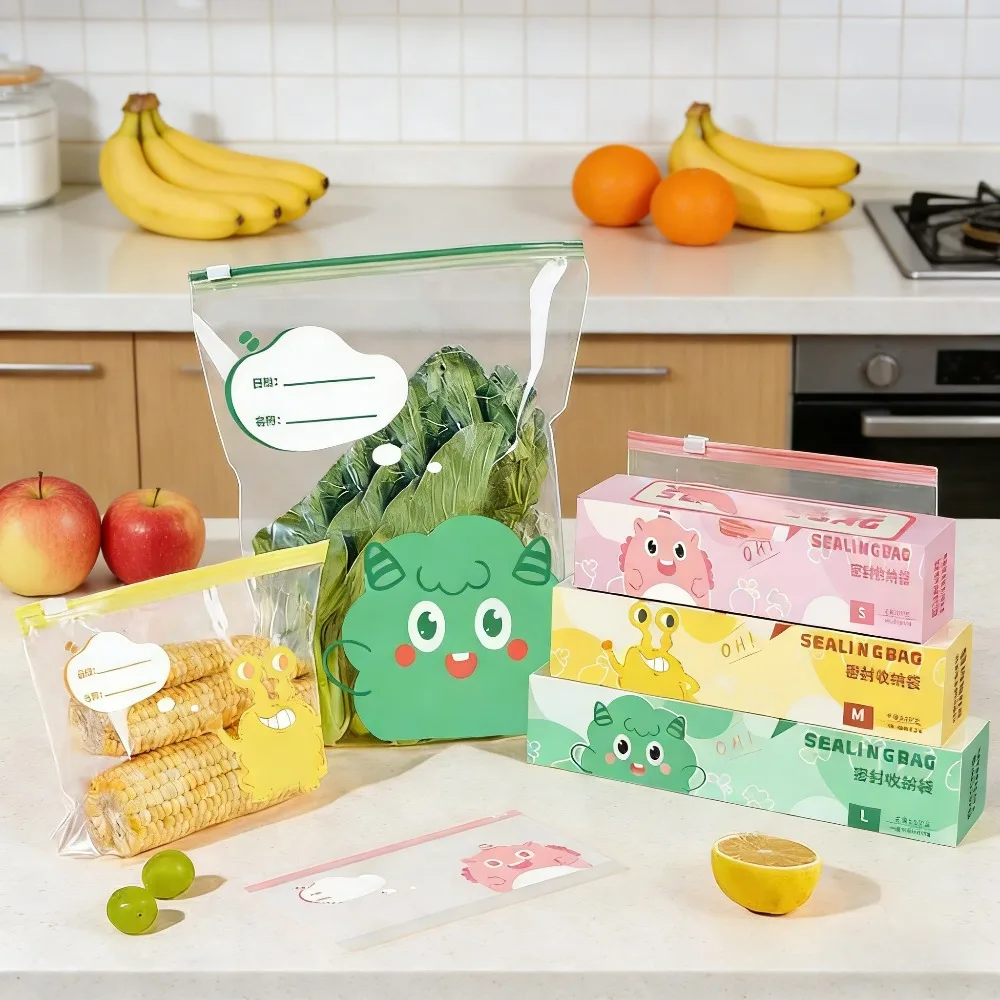 Reusable Food Storage Bags Variety Pack - 55 Piece Set (Snack & Sandwich) Leakproof and Freezer Safe Zipper Bags
