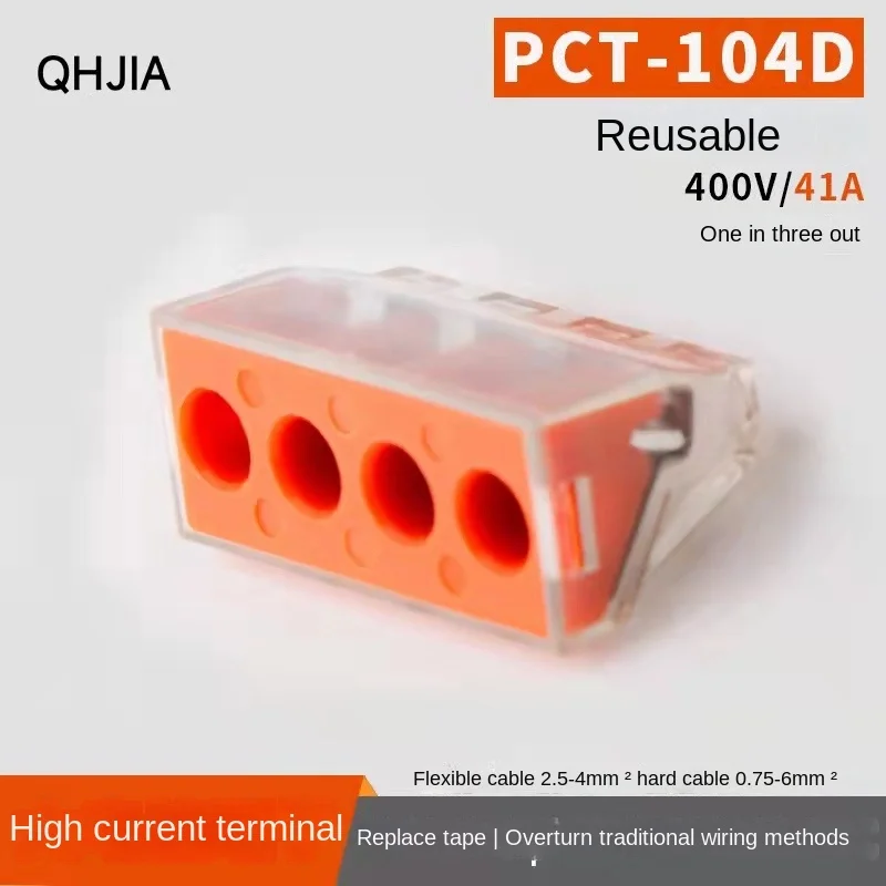 

Wire Connector Universal Splitter Wiring Cable Quick Wiring Connector High Current and High Power Home Terminal Block PCT-104D