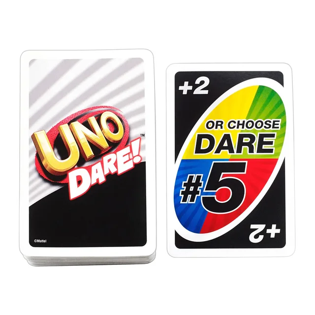 Mattel Games UNO DARE! Family Funny Entertainment Board Game Fun Playing Cards Kids Toys Gift Uno Card Game 5
