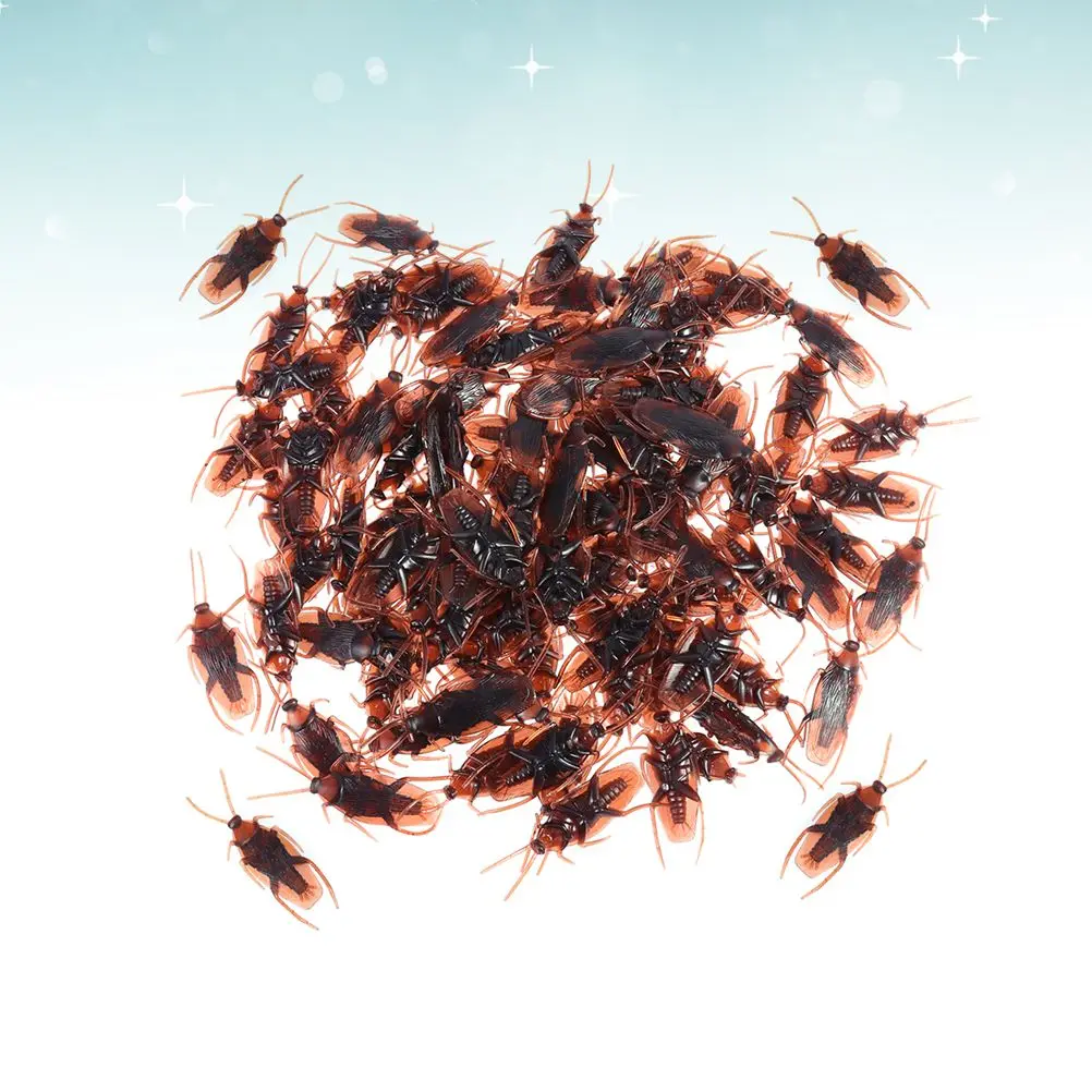 150 Pcs Simulation Cockroaches Prank Toys Plastic Insects For April Fool Scare Friends Practical Jokes Novelty