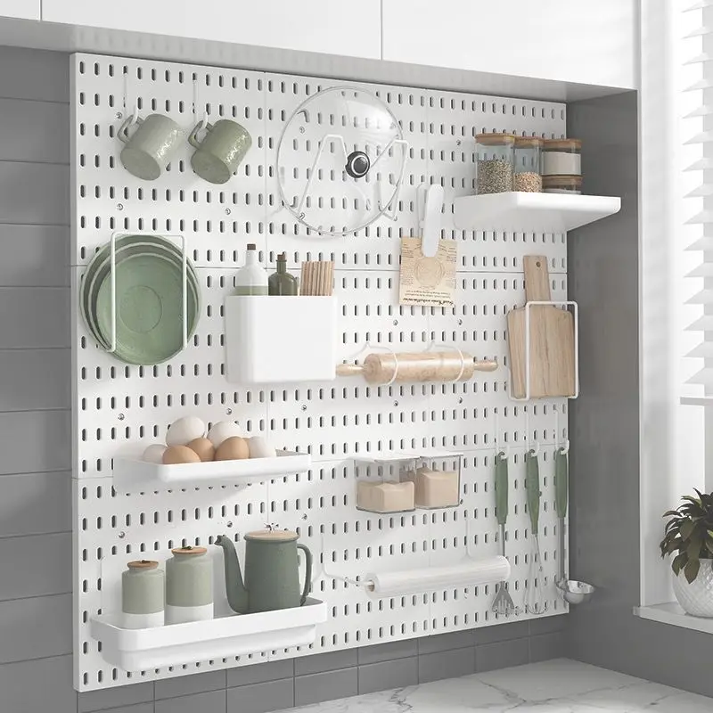 Multi-Functional Pegboard Wall Organizer with Shelves