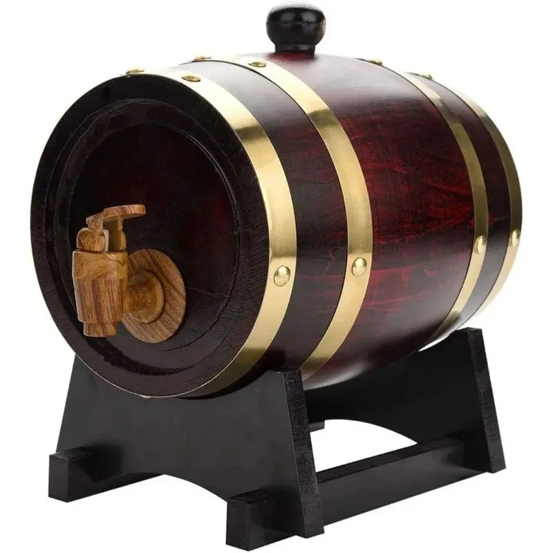 Antique Oak Barrel Household Wooden Red Wine Barrel Inner Tank Wine Barbecue Draft Beer Storage Wooden Wooden Wine Barrel