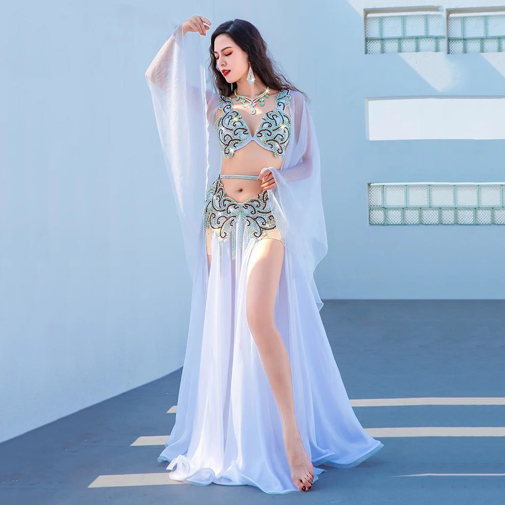 エジプト製高級ラインの最新ベリーダンス衣装 ベリーダンス衣装 《ブルーレオパード》 Zezo エジプト製 - ベリー