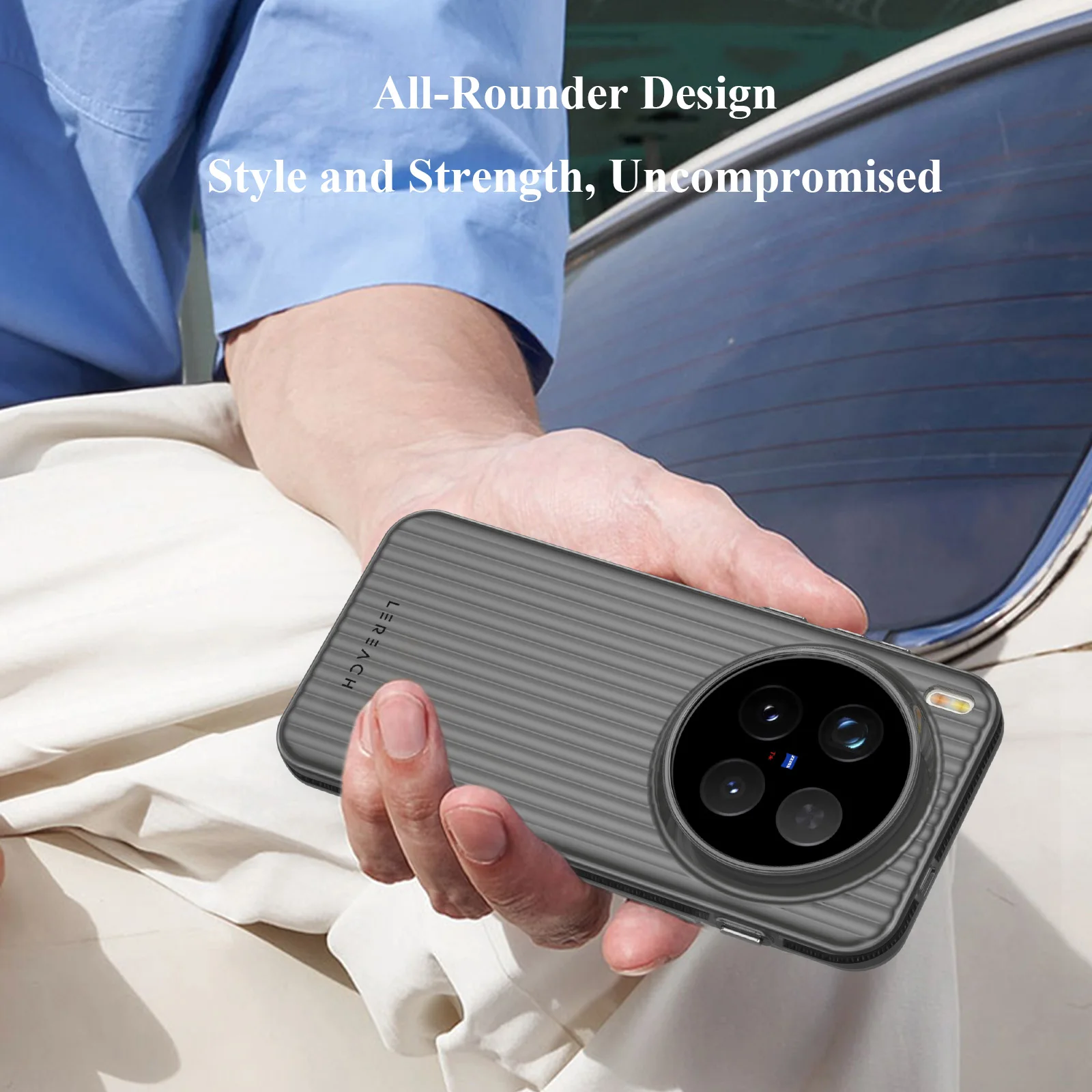 Lereach Corrugated Matte Phone Case - Anti-Slip, Slim, Fingerprint-Resistant, Multi-Color Options