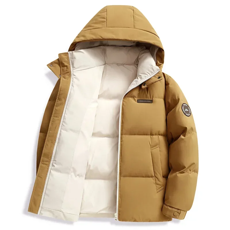 thumbnail image 1 of Chaqueta de plumón a juego de colores para hombre, chaquetas con capucha de plumón de pato, ropa de diseñador, chaquetas acolchadas ligeras para hombre, abrigos de invierno para hombre, 1 of 5