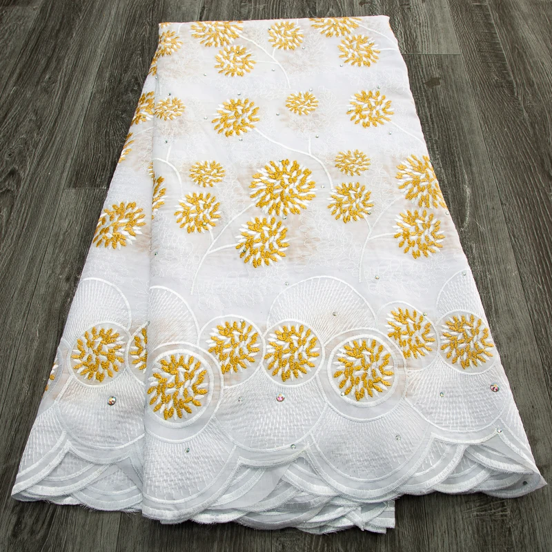 

African Cotton Embroidery Dry Lace Fabric 2023 High Quality Swiss Voile Lace In Switzerland for Sewing Wedding Party Dress A3527