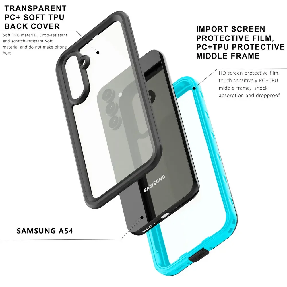 Waterproof Case IP68 360 Coque for Samsung Galaxy A55 25 A34 A54 A 55 5G Shockproof Cover Phone Galaxy A35 A25 A15 A14 35 Etui