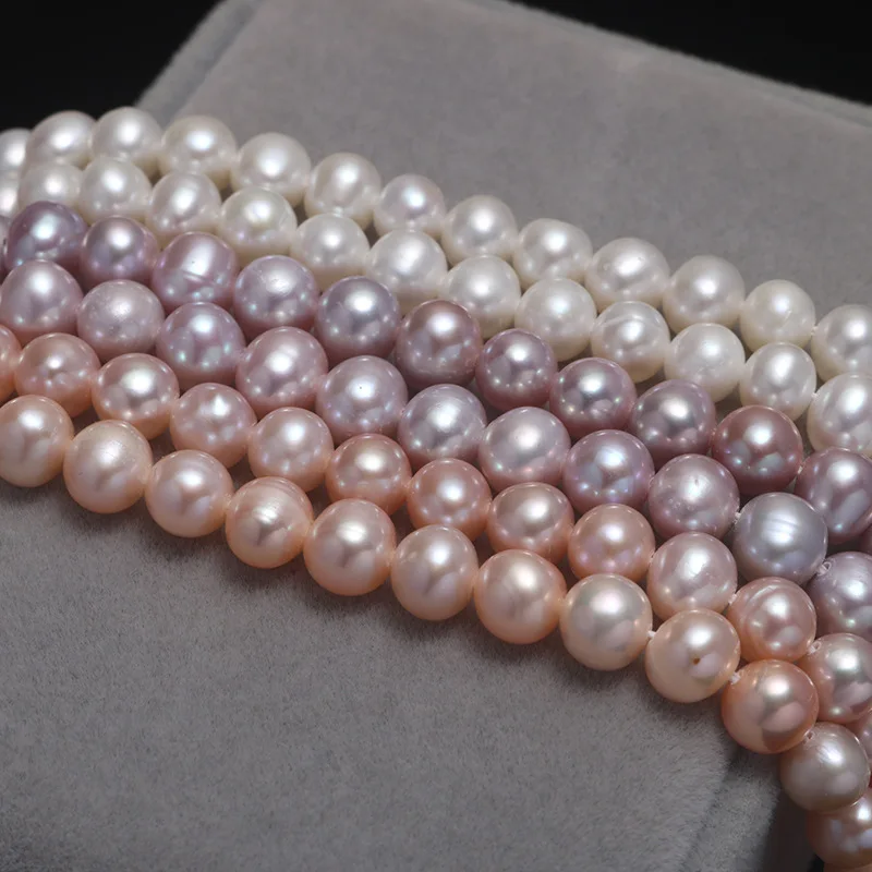 

6-7mm Natural White Near Round Shape Freshwater Pearl Strand for DIY Jewelry making