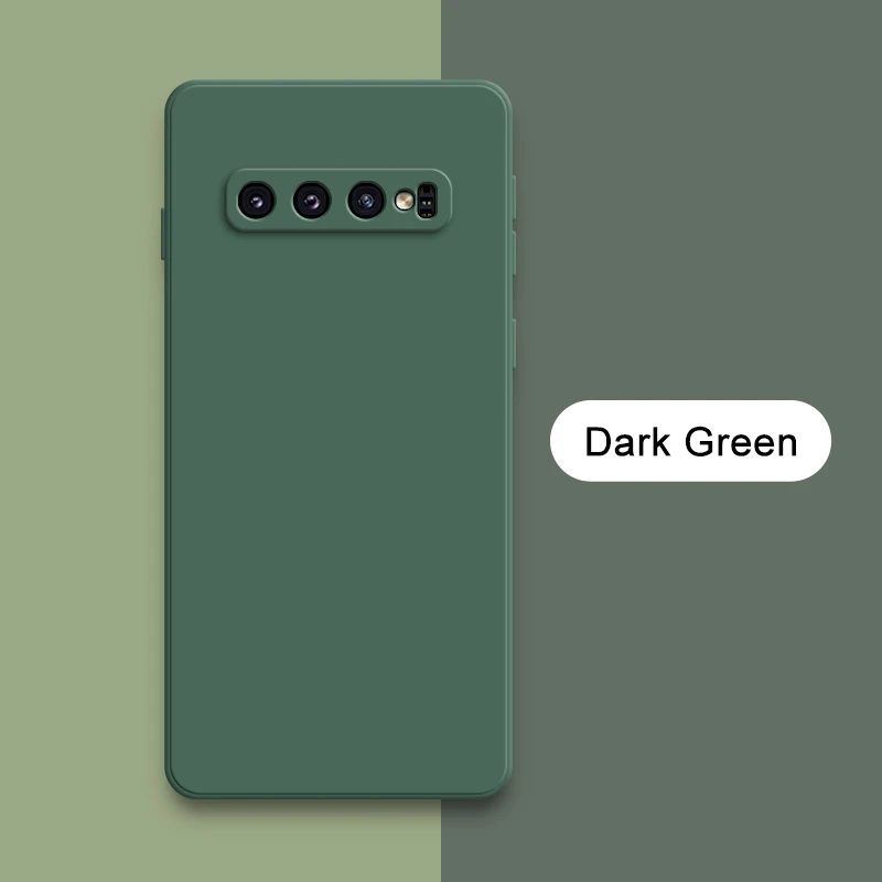 thumbnail image 1 of Original Square Liquid Silicone Case for Samsung Galaxy S8 S9 S10 Plus S10E Soft Candy Back Cover S8Plus S9Plus S10Plus E Fundas, 1 of 5