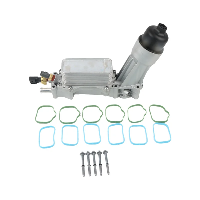 Car Oil Filter Car Filter Oil Cooler Aluminum Oil Filter Adapter Housing Engine Assembly 68105583AE 68105583AA 68105583AC For Jeep Dodge Chrysler Ram 3.6L