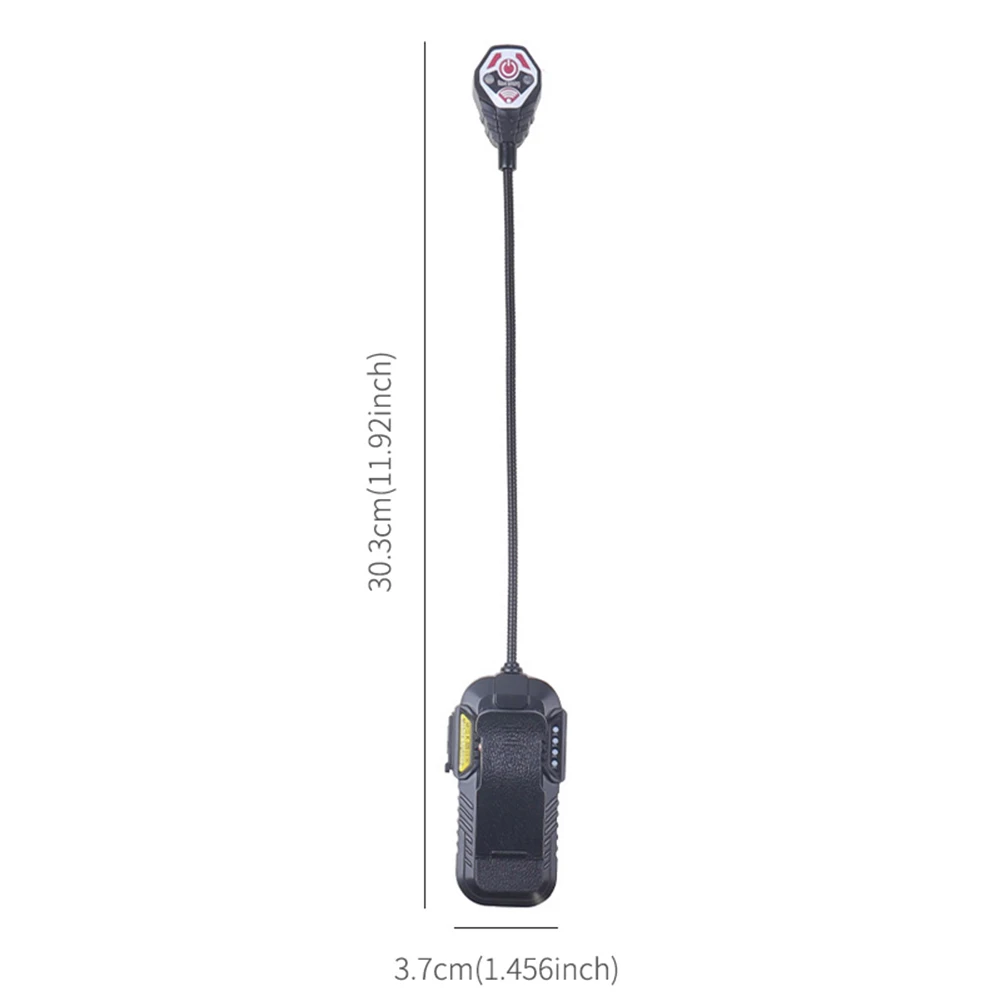 Outdoors Clip On Light USB Rechargeable Reading Light Fishing With Battery Level Display 9led Red White Desk Lamp