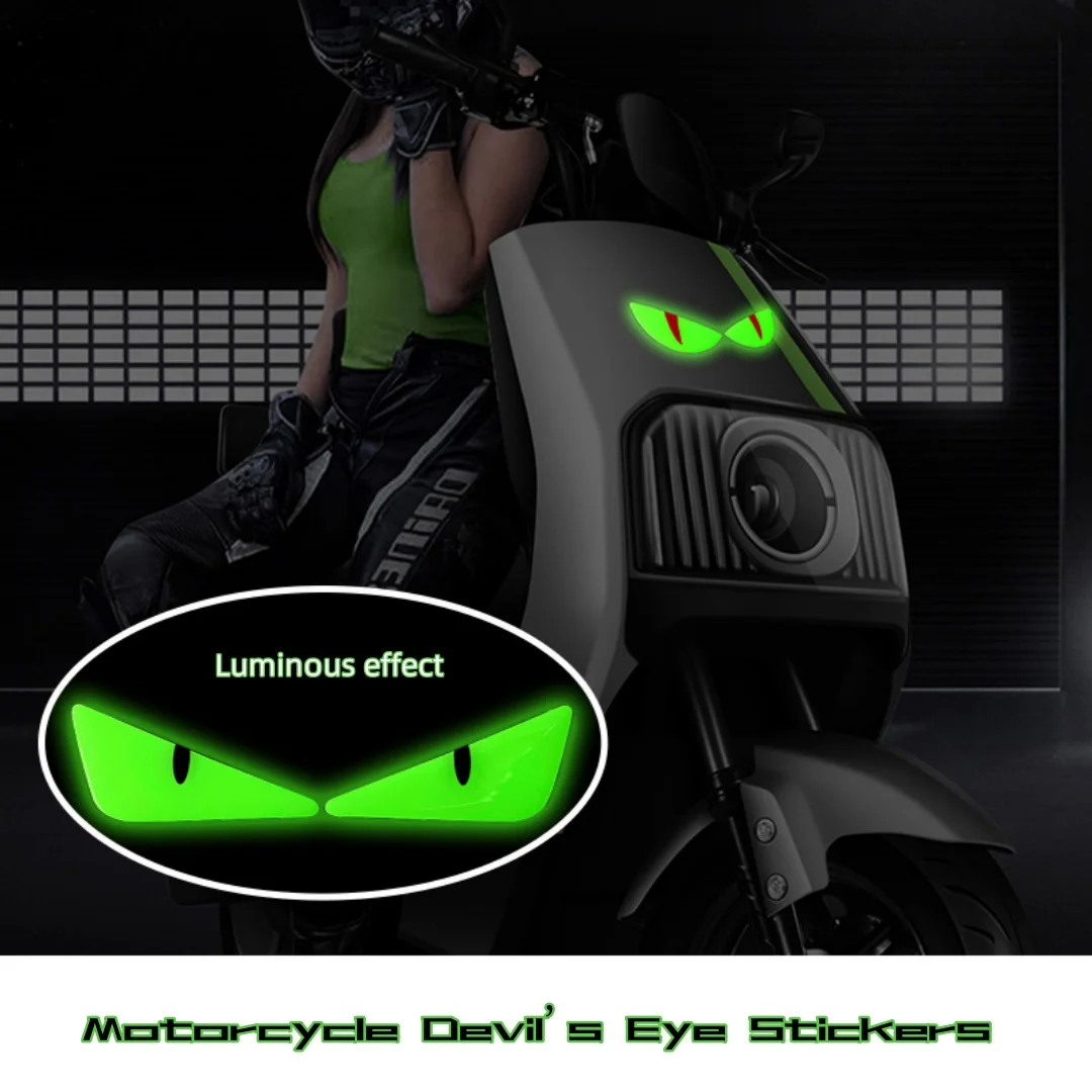 Motorcycle Night Light Devil Eye Stickers Decorative