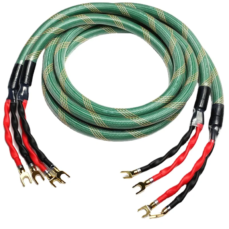 Mcintosh Speaker Cable 4n Silver Plated Copper Biwire Spade To Banana