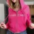 Europe and the United States new Y2k retro "Bebe" printed pink retro hot diamond sexy casual hoodie