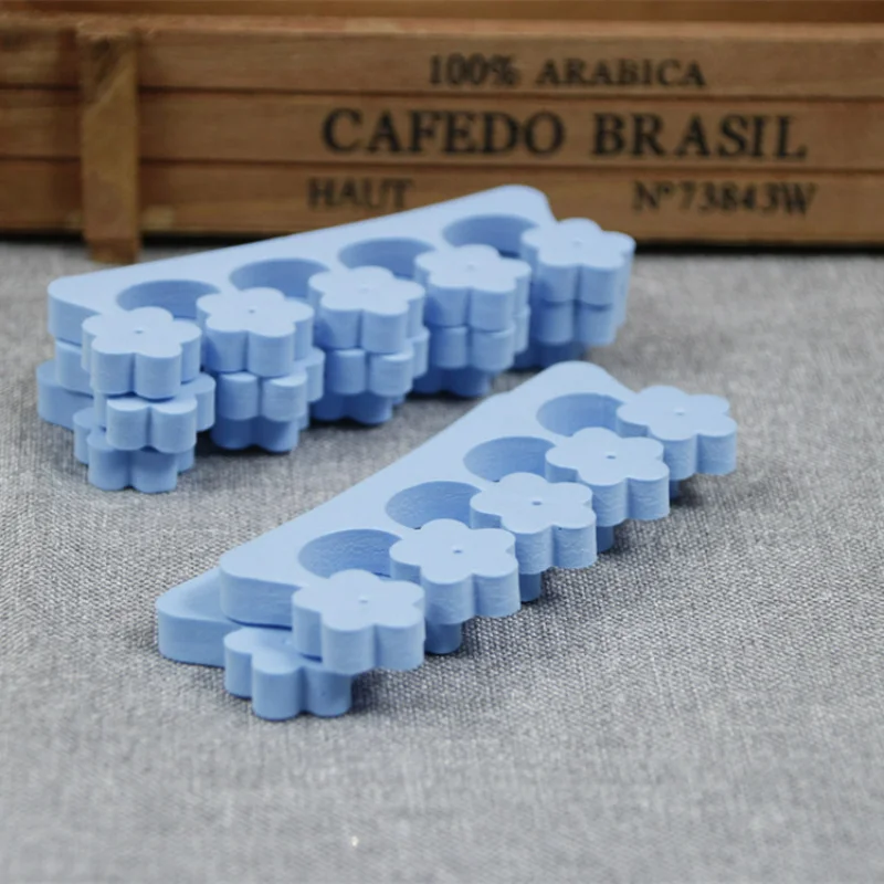 10pcs Nail Art Toe Separators Fingers Flower UV Gel Make Eva Manicure Pedicure Nail Art Sponge Flexible Finger Toe Separation