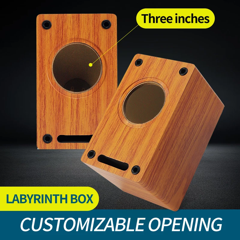 3InchSpeakerUnitEmptyBoxShellDIYSoundAmplifierWoodSpeaker