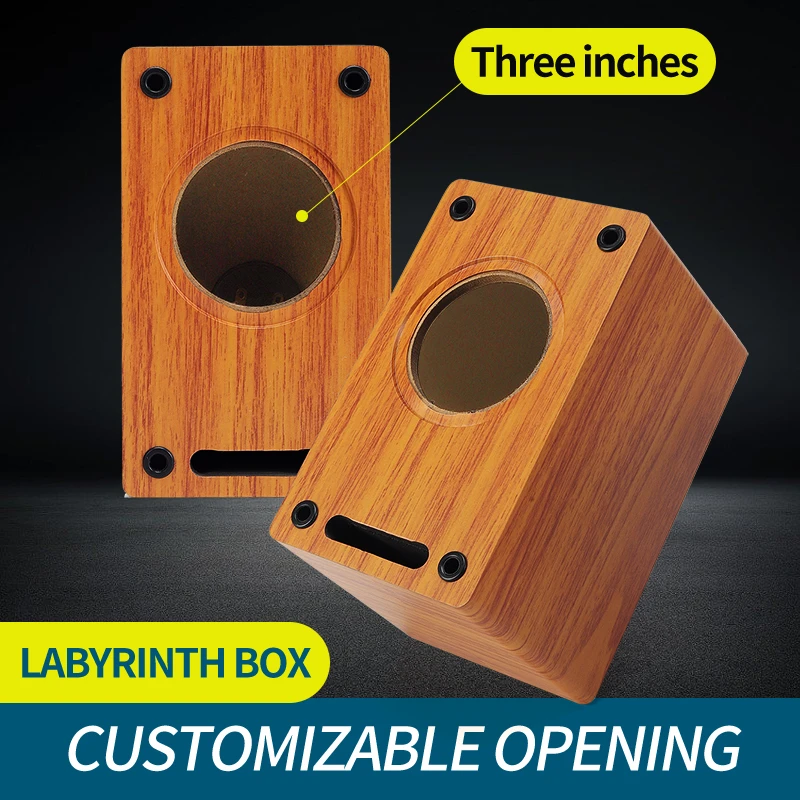 3 Inch Speaker Unit Empty Box Shell DIY Sound Amplifier Wood Speaker ...