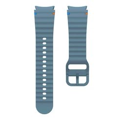 Enhanced Silicone Sports Strap for Smartwatch - Versatile and Durable Design (Grey blue)