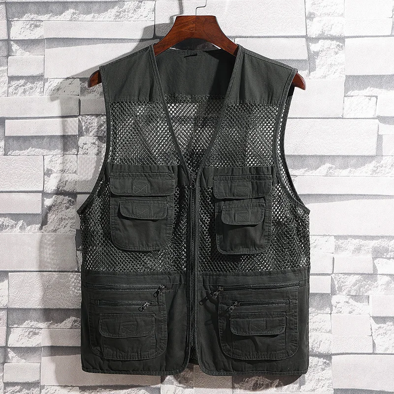 Neue Mesh-Weste, Outdoor-Aktivitäten, Felsklettern, Wandern, Camping, Angeln, Bergsteigen, Fotografie, Weste mit mehreren Taschen