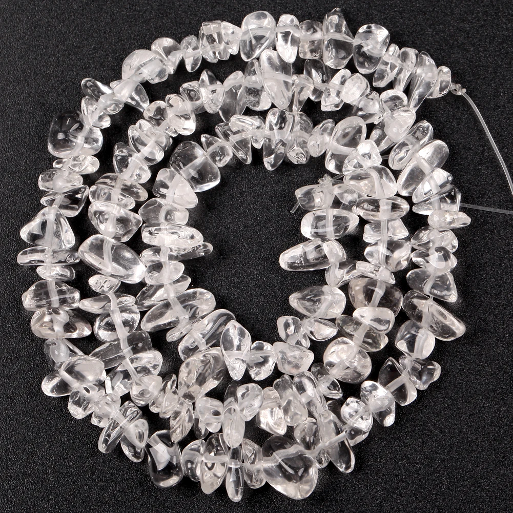 Natural Stone Irregular Gravel Beads for Jewelry Making - Freeform Beads for DIY Necklaces & Bracelets, 15'' Strand