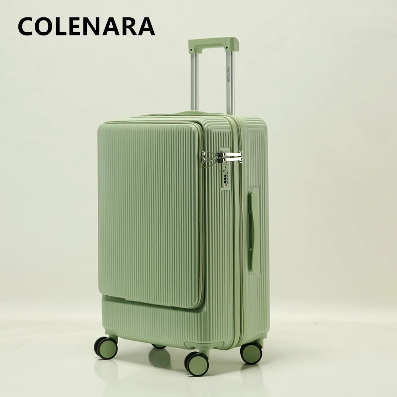COLENARA Laptop Suitcase Men's Multifunctional Front-opening 20-inch Boarding Box 22