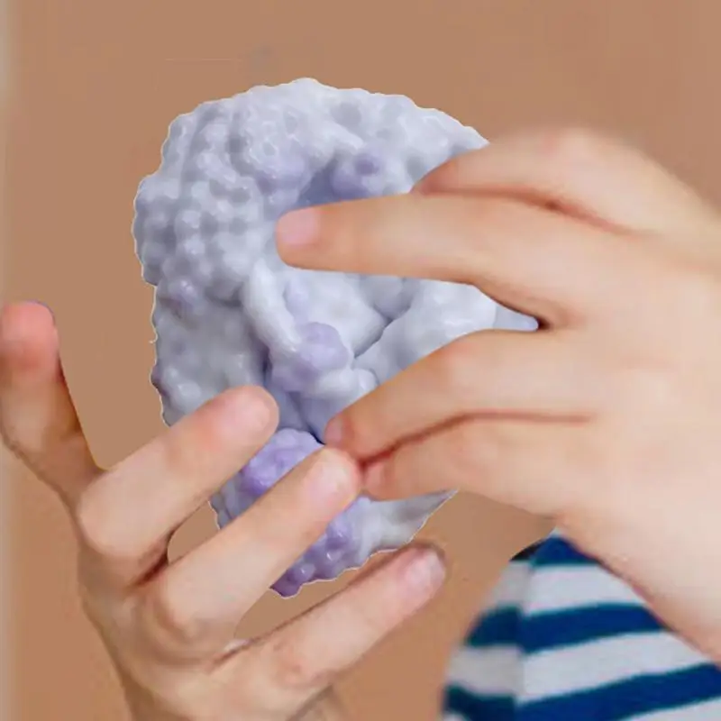 Shapeable Grape Stressball Silicone Squeeze Grape Stressball with Small Beads Shapeable Squish Toy Multifunctional Fidget toy 3