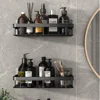 Bathroom Shelf Kitchen Storage Organizer Aluminum Alloy Shower Shelf Bathroom Accessories No Drilling Wall Shelf 5