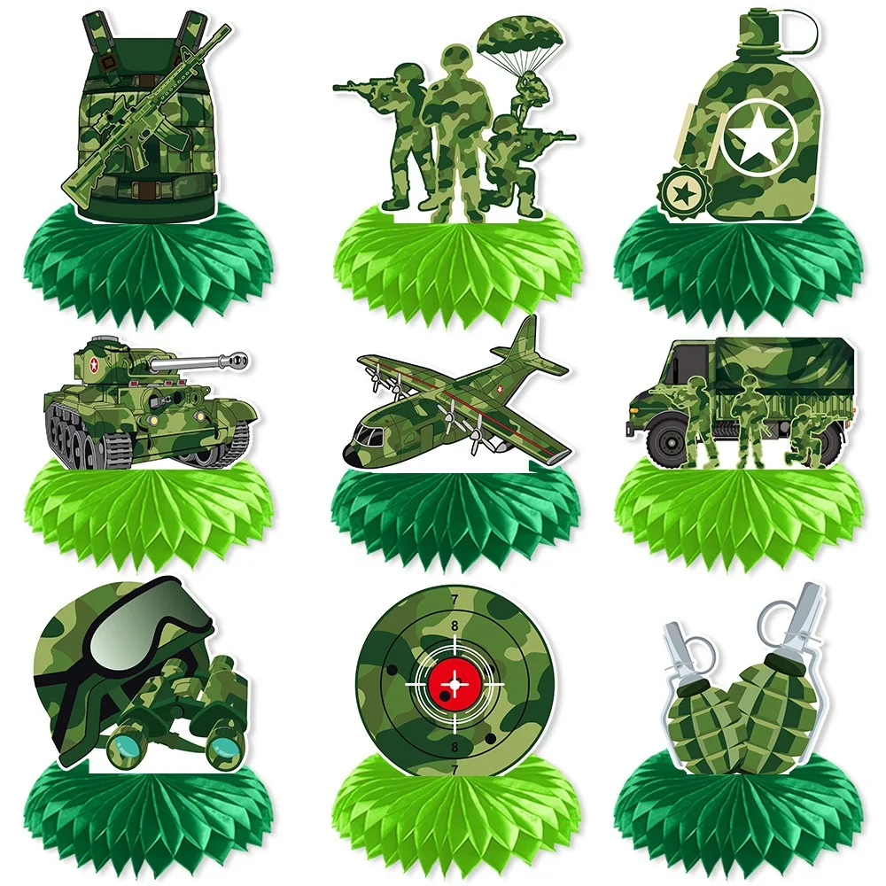 Military-Themed Camouflage Balloon Decorations for Boys' Birthday Party Supplies
