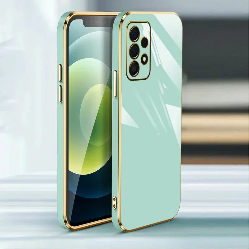 Phone Case Luxury Plating Case For Samsung Galaxy A54 A53 A52 A34 A32 A72 A73 A23 A24 A33 A22 5G M32 A52S A71 A51 Soft Silicone