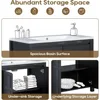 36" Bathroom Vanity Combo with Ceramic Sink,Pedestal Sink Cabinet with 2 Soft-Close Doors, SolidWood Bathroom Cabinet, Vintage 5
