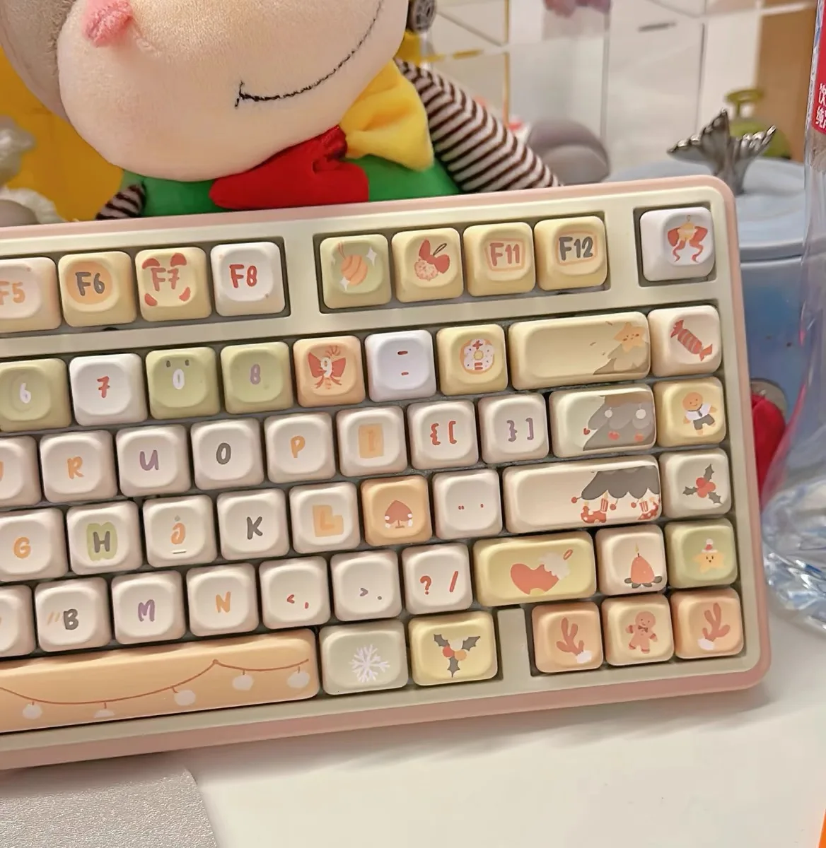 

140 Keys FOA Keycaps Gift Cute Key Cap Square Thermal Sublimation Mechanical Keyboard includ2.25 U 2.75U for Alice