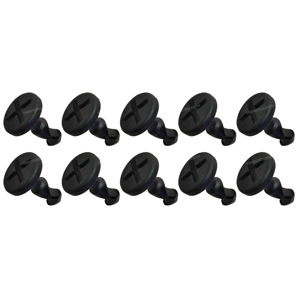 10Pcs Engine Compartment Cover Plate Screw Clips Black Plastic For Porsche Cayenne 2003-2010 95557271000 955 572 710 00