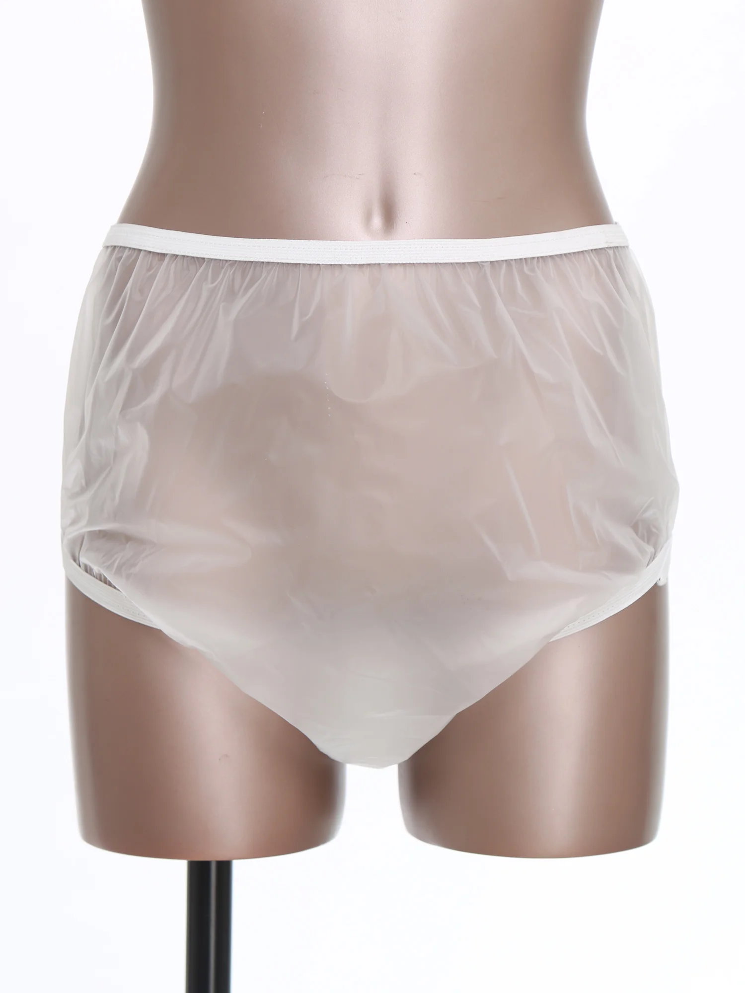 3 pezzi unisex per adulti copri pannolino impermeabile cintura elastica trasparente biancheria intima lavabile a tenuta stagna per l'uso con pannolini - immagine 2